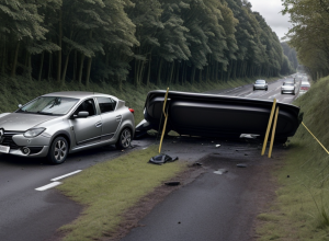 Водитель уснул за рулем на трассе под Веймаром: Renault перевернулся, есть пострадавший