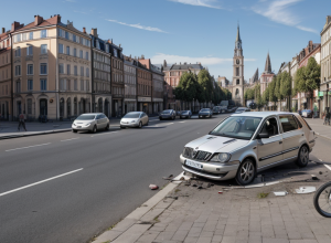 В Альтенбурге водитель Skoda сбил велосипедиста при повороте: пострадавший госпитализирован
