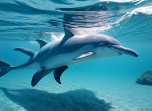 Утренний сюрприз: игривый дельфин присоединился к пловцам в Ла-Манше