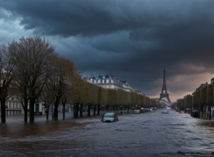Мощный шторм обрушился на Францию: двое погибших, парламент затоплен, 100 000 домов без света