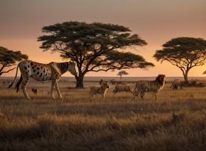 Невероятное спасение на сафари: Телёнок чудом избежал гибели от когтей львов