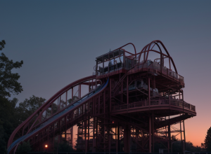 Экстренная эвакуация: Пассажиры американских горок спускались пешком с 50-метровой высоты