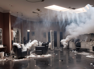 Взрыв фена в салоне красоты: клиентка чудом избежала травм