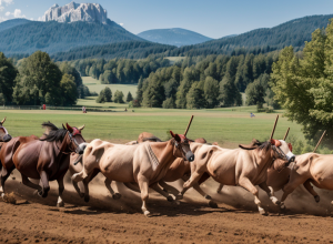 Баварское родео: Тысячи зрителей стали свидетелями захватывающих гонок быков в Хаунсхофене