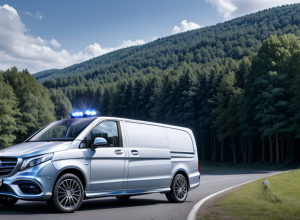 В Германии задержан водитель фейкового полицейского Mercedes Vito с мигалками в Саксонии