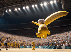 Маскот-банан бросил ребенка на пол во время шоу НФЛ: курьезный инцидент на матче