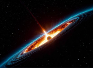 Космический фейерверк: Черная дыра затмила 10 триллионов Солнц