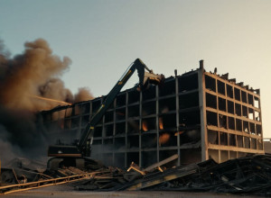 Дрезден: Снос сгоревших руин бывшей Государственной оперетты начался