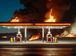 Неосторожность привела к катастрофе: заправка в Бразилии сгорела из-за спички