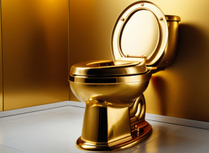 Золотой унитаз Маурицио Каттелана "Америка" выставлен на аукцион Sotheby's за $10 миллионов