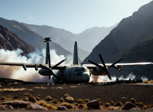 Военный самолет С-130 с 20 людьми на борту потерпел крушение в Грузии