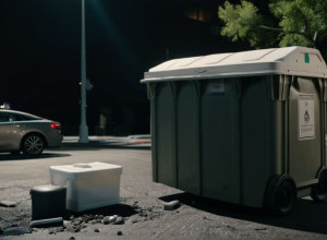 Портативный туалет упал с крана на улицу Севильи