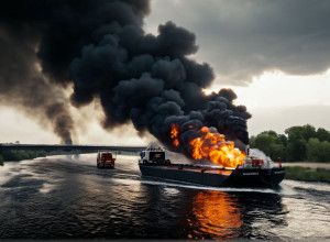 Атака на Одесскую область: Горящий танкер угрожает взрывом