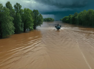 Дрон Спас Человека Во Время Масштабного Наводнения во Вьетнаме