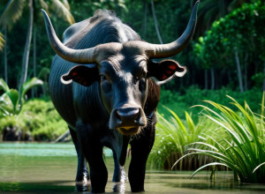 Бразильская полиция использует буйволов для патрулирования островов