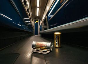 Пьяный пассажир в поезде S8 в Майнце: мужчина применил экстренное торможение и бросил пивную банку в контролера.