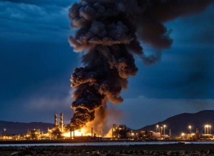 Грубая ошибка: Грузовой самолет рухнул на нефтебазу в США, есть жертвы