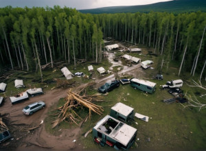 Смертоносный торнадо обрушился на Алгарве: один погибший, десятки пострадавших и разрушения в Португалии