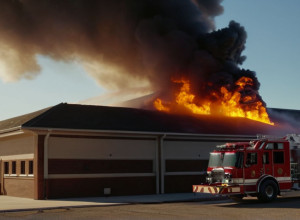 Крупный пожар в начальной школе Ганновера: Дети находились поблизости во время возгорания