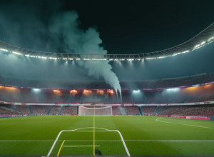 Нюрнбергский вратарь недоволен: матч в Магдебурге прерван на 20 минут из-за дыма от фанатских факелов