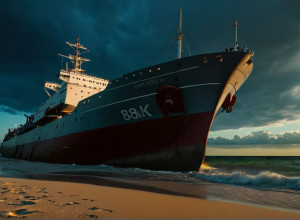 Судно для морских захоронений село на мель у побережья Юиста: Пассажиры спасены