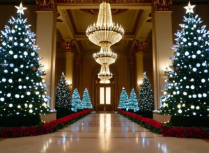 Белый дом в рождественском сиянии: Мелания Трамп представила праздничные украшения