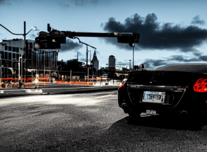 Погоня в Дрездене: Автоворы сбросили мотоцикл на полицейских