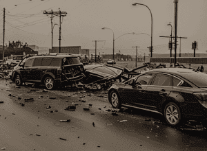 ДТП на А21: BMW врезался в пробку, 4 раненых
