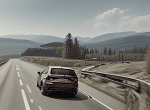 Опасный маневр Skoda на автобане A65