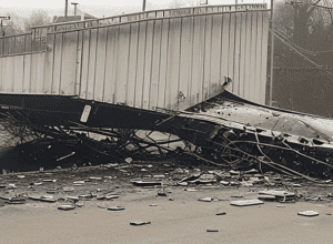 ДТП в Людвигсбурге: BMW врезался в ограждение моста