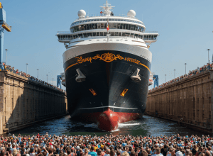 Новый круизный лайнер «Disney Adventure» спущен на воду