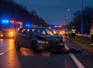 Авария на B3: Hyundai врезался в BMW, водитель тяжело ранен