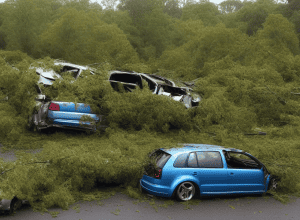 ДТП на L1182: Водитель VW врезался в деревья