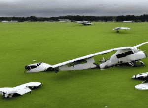 Авария Cessna: Пилот перевернул самолет на поле