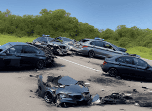 Погоня на A6: Водитель (24) скрывался от полиции и попал в ДТП