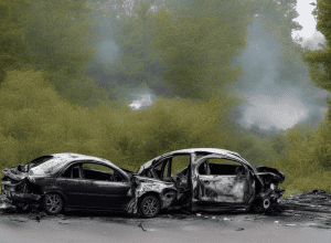 Трагедия в Эберсбурге: водитель (64) погибла в горящем Skoda после ДТП