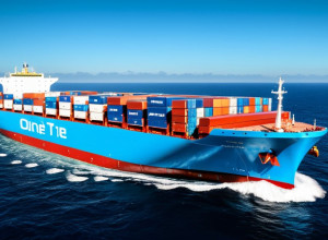 Рекордный контейнеровоз направляется в Европу с самой большой партией груза в истории