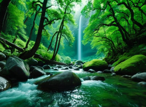 Загадочное свечение: ручей в Баварии окрасился в неоновый зеленый цвет