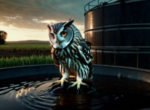 Пожарные спасли сову из резервуара с навозом в Германии: необычная операция по спасению