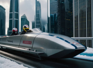 Звезды Олимпиады Нольте и Леви: Бобслей промчался по улицам Франкфурта