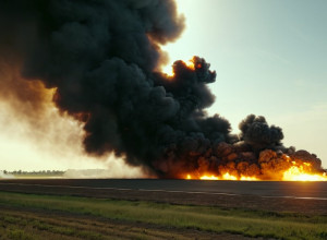 Истребитель разбился на авиашоу в Дубае: Огромный огненный шар потряс зрителей
