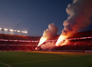 Футбольному клубу "Рот-Вайс Эрфурт" грозит крупный штраф за массовое использование пиротехники