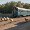 Полиция в Вайнхайме спасла утиную семью с железнодорожных путей