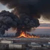 Крупный пожар в Дрездене: горит центр переработки отходов, сильное задымление