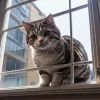 В Германии пожарные спасли кошку, застрявшую в откинутом окне