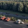 Тяжелое ДТП в Эрфурте: Audi сбил мотоциклиста после съезда с трассы A4