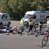 Трое велосипедистов пострадали при падении во время тренировки в Германии