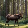 Редкая встреча в лесах Саксонии: Жительница Германии увидела лося