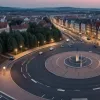 ДТП в Мюльхаузене: Автомобиль сбил пешехода на перекрестке с круговым движением
