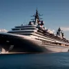 Мега-яхта Deep Blue длиной 134 метра покинула верфь в Бремене